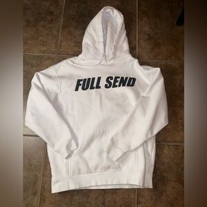 White 'Full Send' Hoodie